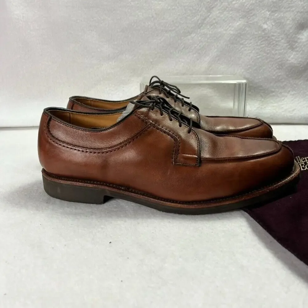 Allen Edmonds Shoes Men's Size 9 Brown Stockbridge Lace Up Oxfords Split Toe
